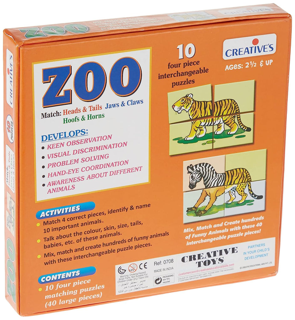 Creative's Zoo Head &Tails Puzzles