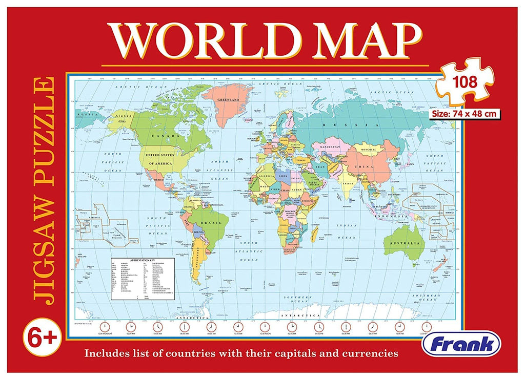 Frank World Map Jigsaw Puzzle