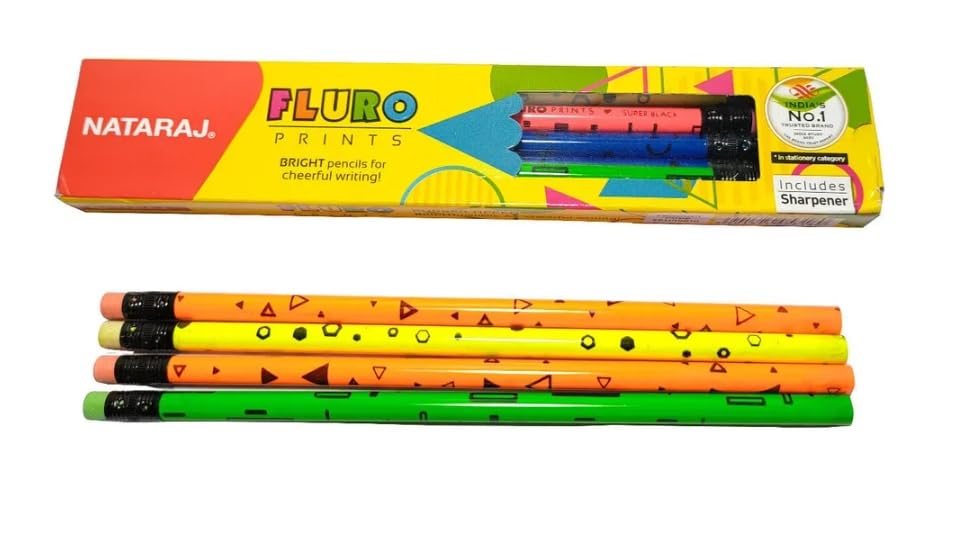 Nataraj Fluro Print Bright Pencil
