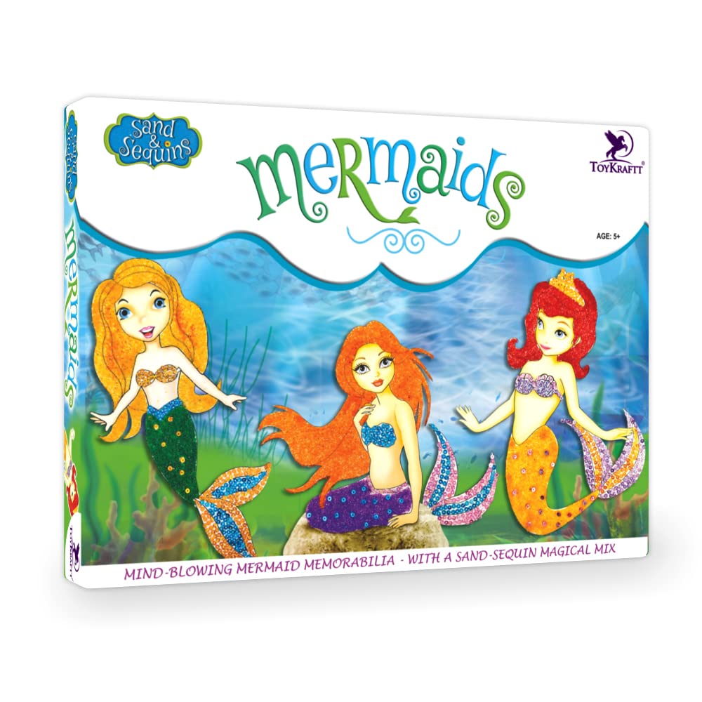 Toykraftt Sand & Sequins Mermaids For Kids