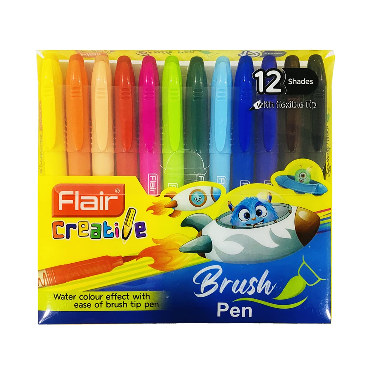 Flair Creative Brush Pen 12 Shades