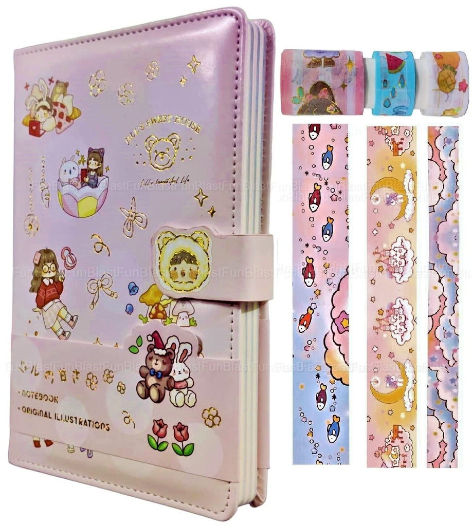 Cute Diary With Washi Tape