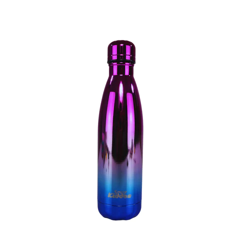 Smily Kiddos Steel Holographic Water Bottle 500ML (Glossy Purple)