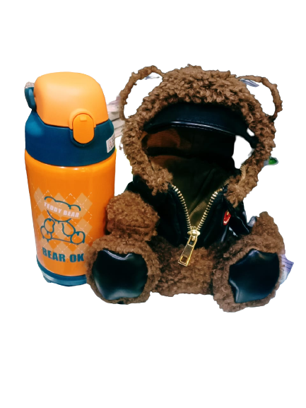 Cute Teddy Cover Insulated Bottle 500ML