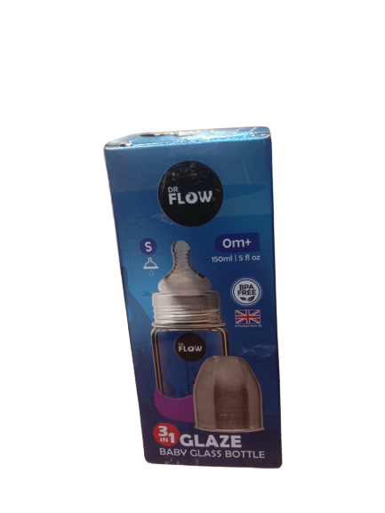 Dr Flow 3 In 1 Baby Glass Bottle 150ML