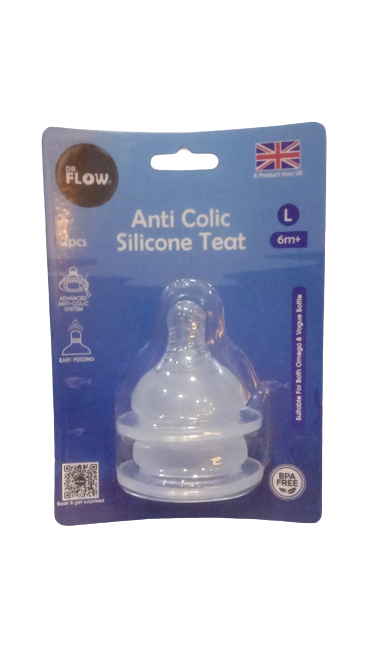 Dr Flow Anti Colic Silicone Teat 6+ Month