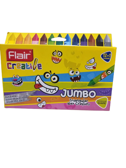 Flair Creative Jumbo Triangular Wax Crayons