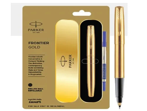 Parker Frontier Gold Roller Ball Pen Refillable