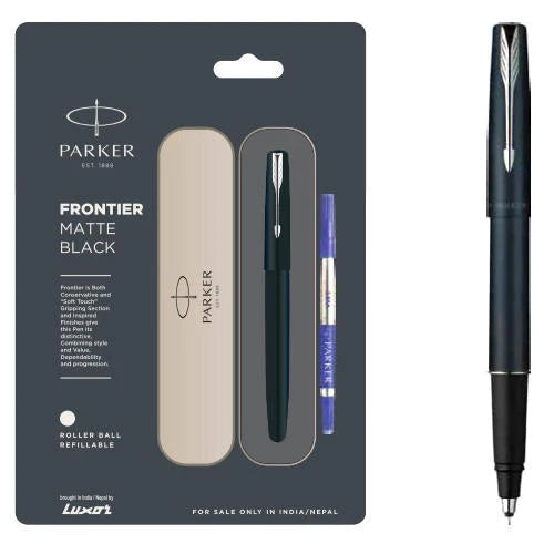 Parker Frontier Matte Black Roller Ball Refillable Pen