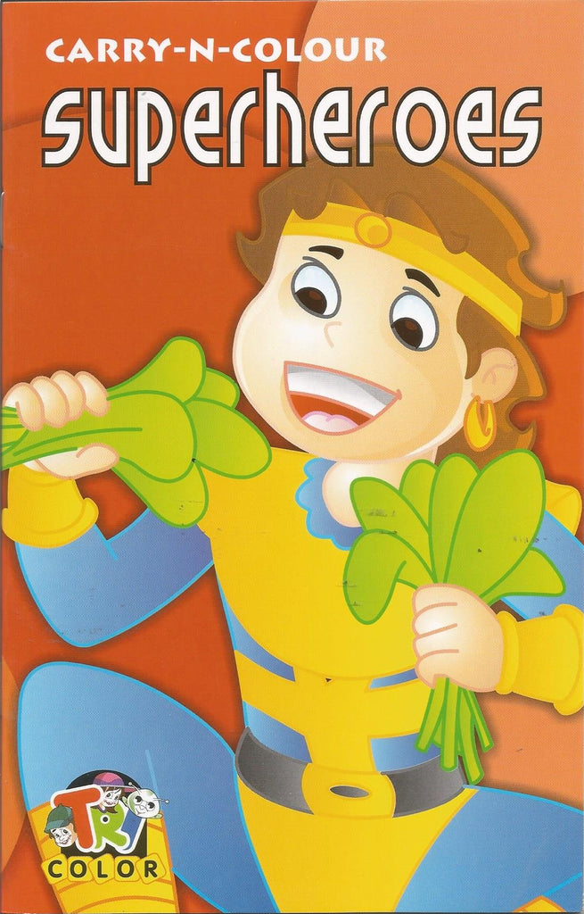 Tricolor Carry-N-Colour Superheroes Book