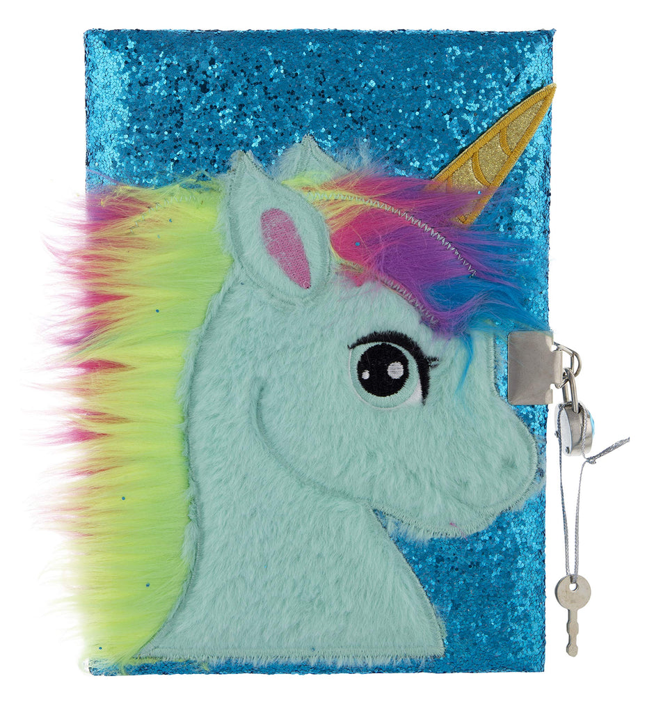 Mirada Unicorn With Horn Glitter Notebook