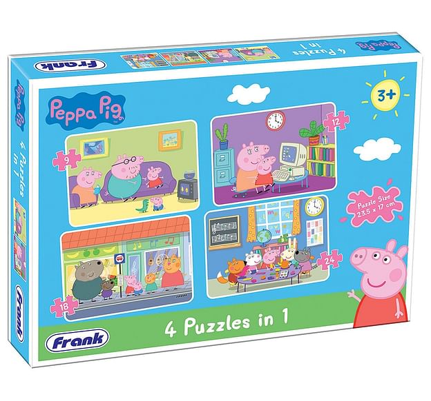 Frank Peppa Pig 4 Puzzles In 1