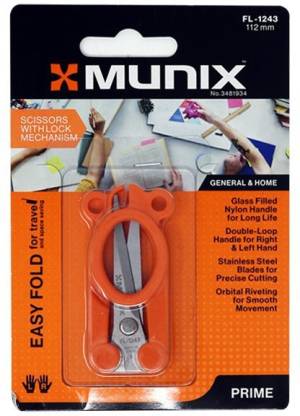 Munix Easy Fold Scissors (Orange)