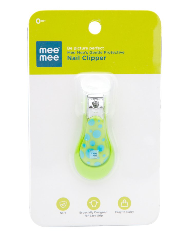 Mee Mee Nail Clipper With Skin Guard 0m+ (Green)