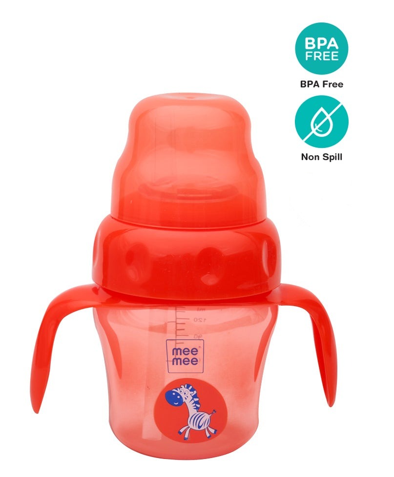 Mee Mee 2 In 1 Spout Straw Sipper Cup (Red)