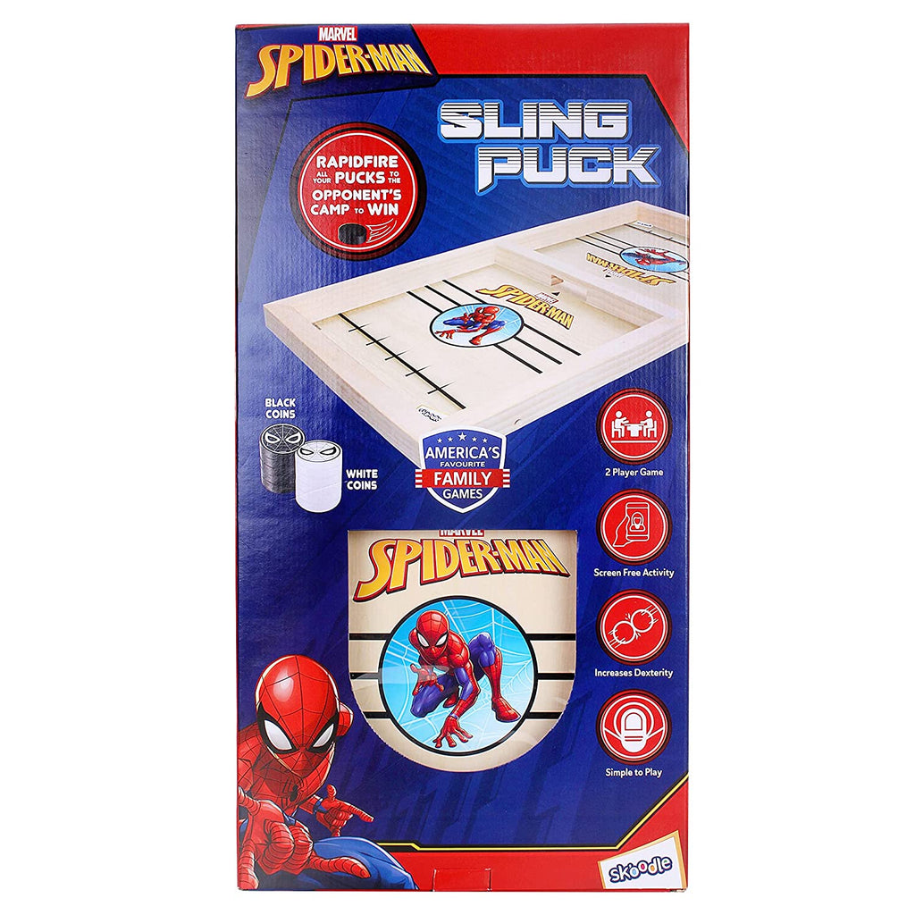 Skoodle Spiderman Sling Puck Game