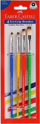 Faber Castell 4 Flat Tri Grip Brushes