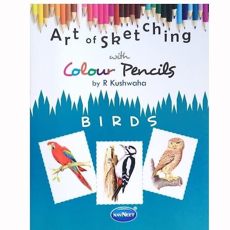 Navneet Art Of Sketching With Colour Pencils Birds Book