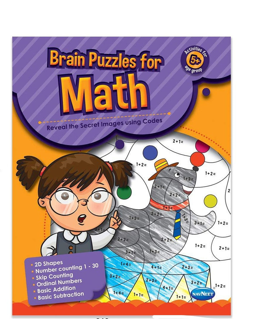 Navneet Brain Puzzles Math Book 5+