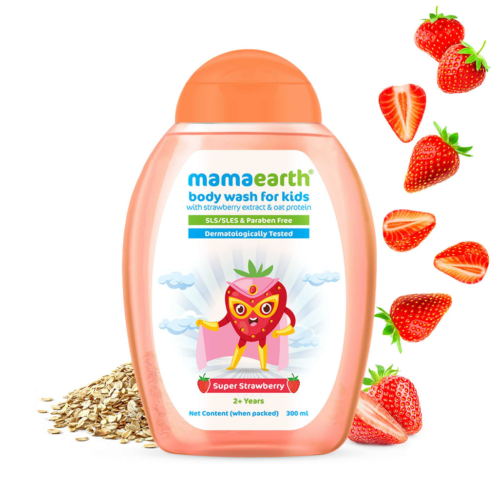 Mamaearth Super Strawberry Body Wash Kids 300ml