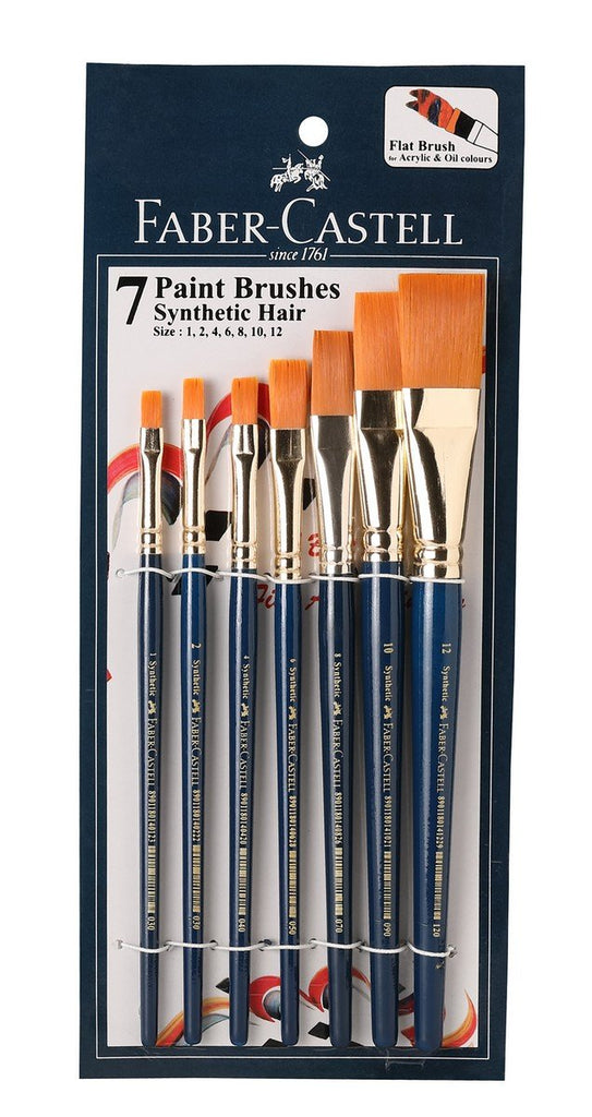 Faber Castell 7 Flat Paint Brushes