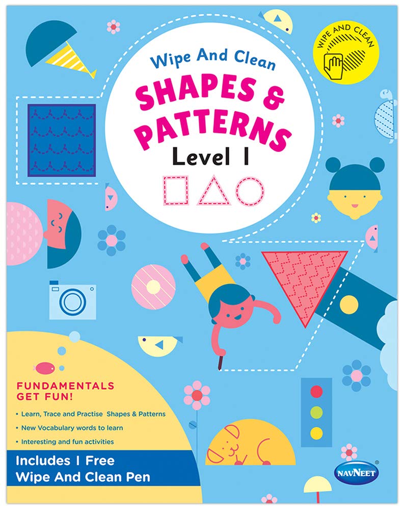 Navneet Shapes & Patterns Wipe And Clean Book Level 1