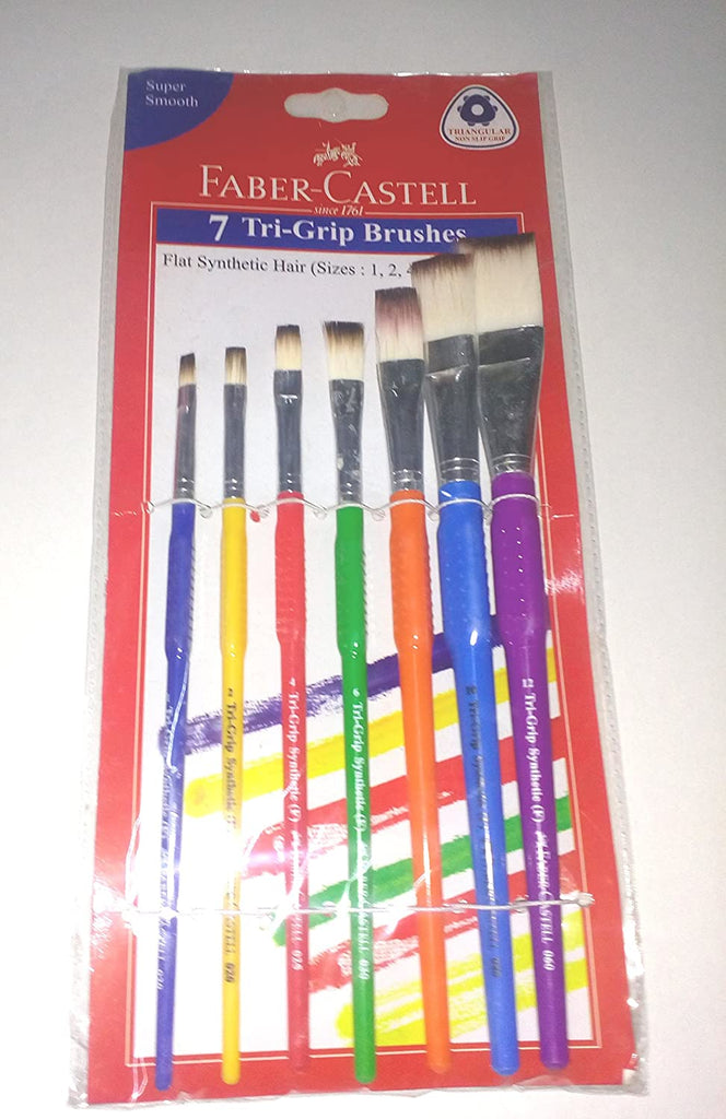 Faber Castell 7 Flat Tri Grip Brushes