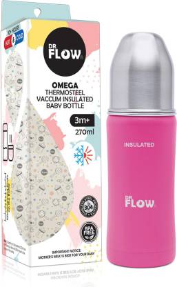 Dr Flow Omega Vaccum Insulated Bottle 3m+ 270ml (Pink)
