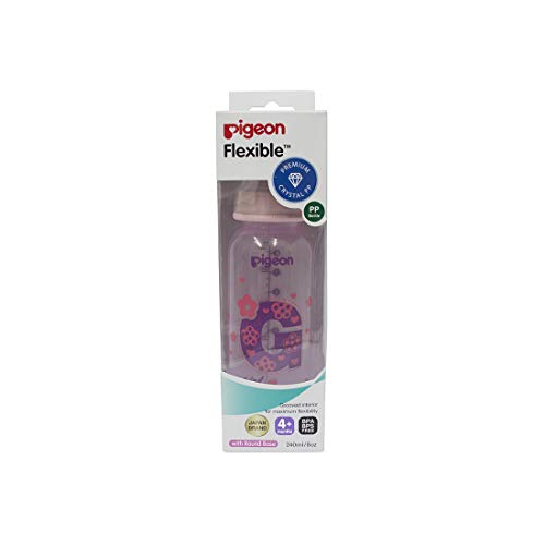 Pigeon Flexible Premium Crystal PP Bottle 4m+ (240ml/8oz)
