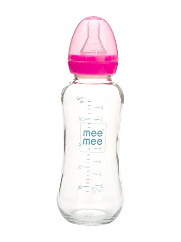 Mee Mee Premium Glass Feeding Bottle 3m+ (240ml)