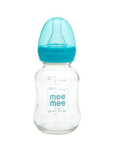 Mee Mee 120ml Premium Glass Feeding Bottle 1m+ (120ml)