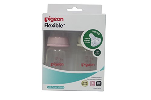 Pigeon Flexible PP Twin Pack Bottle 0m+ (120ml/4oz)