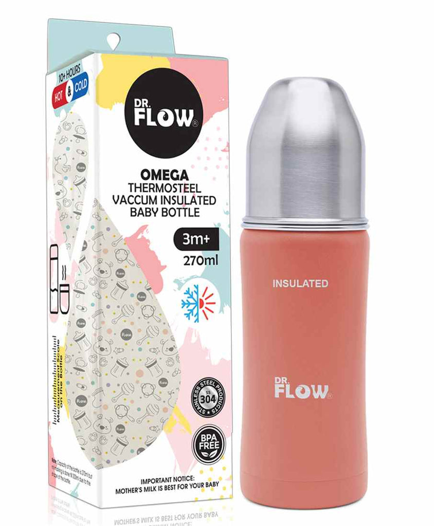 Dr. Flow Insulated Baby Bottle 0m+ (270ml)