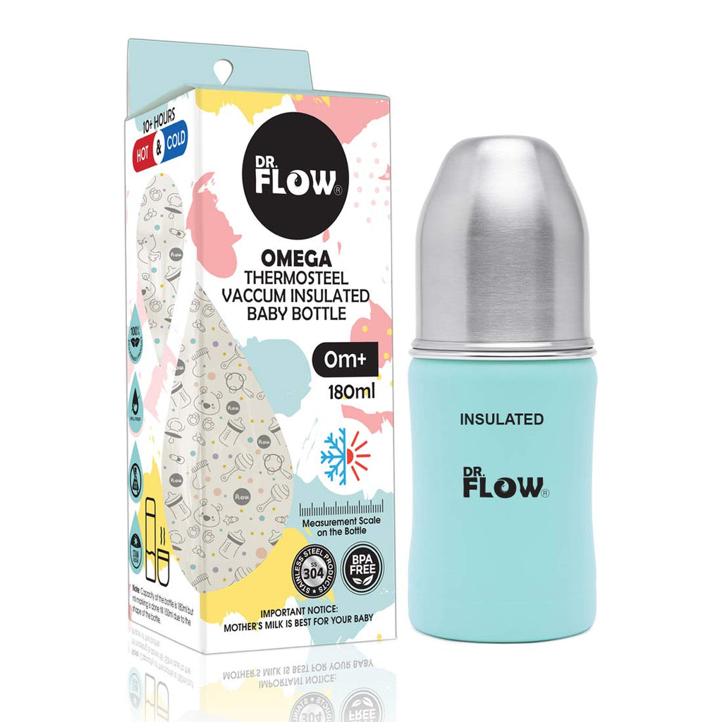 Dr. Flow Insulated Baby Bottle 0m+ (180ml)