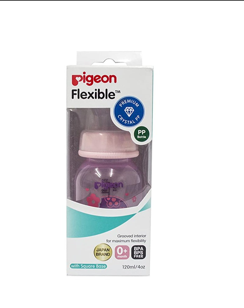 Pigeon Flexible Premium Crystal PP Bottle 0m+ (120ml/4oz)