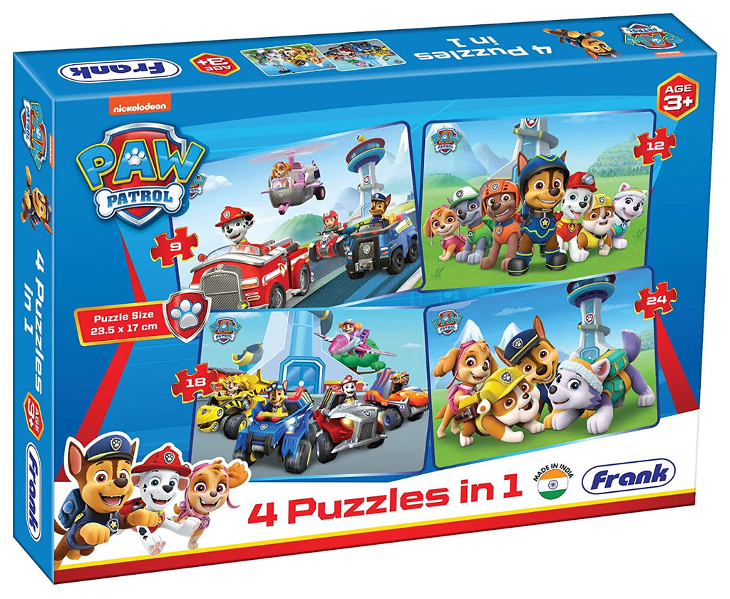 Frank Paw Patrol 4 Puzzles In 1