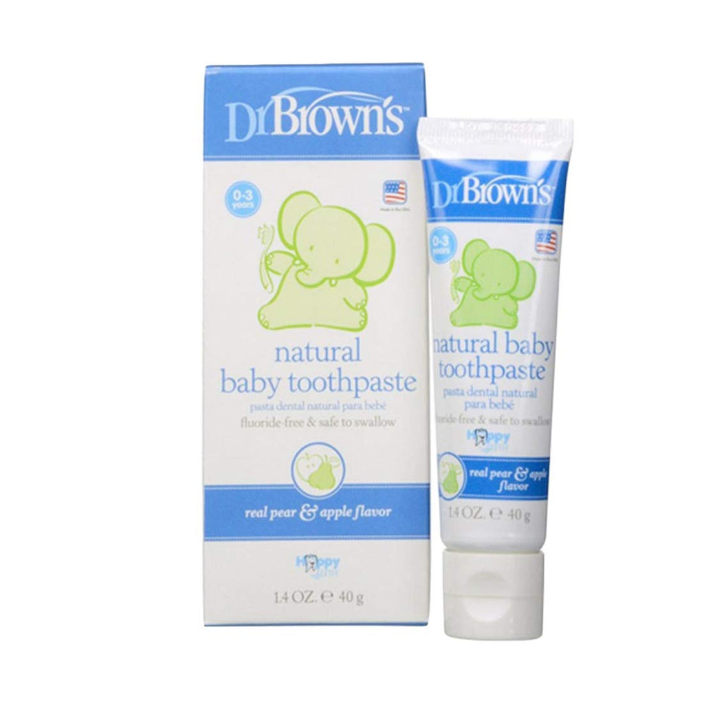 Dr Brown Natural Baby Toothpaste Pear & Apple Flavour