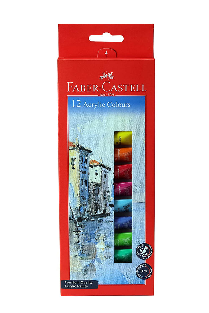 Faber Castell 12 Acrylic Colours (9ml)