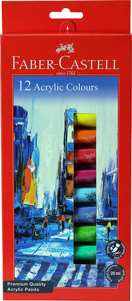 Faber Castell 12 Acrylic Colours (20ml)