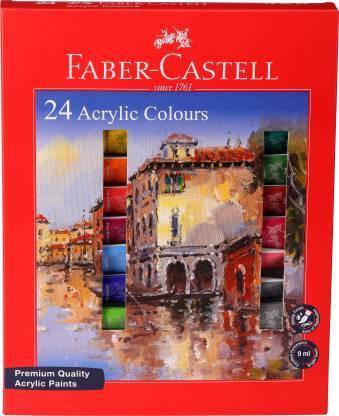 Faber Castell 24 Acrylic Colours (9ml)