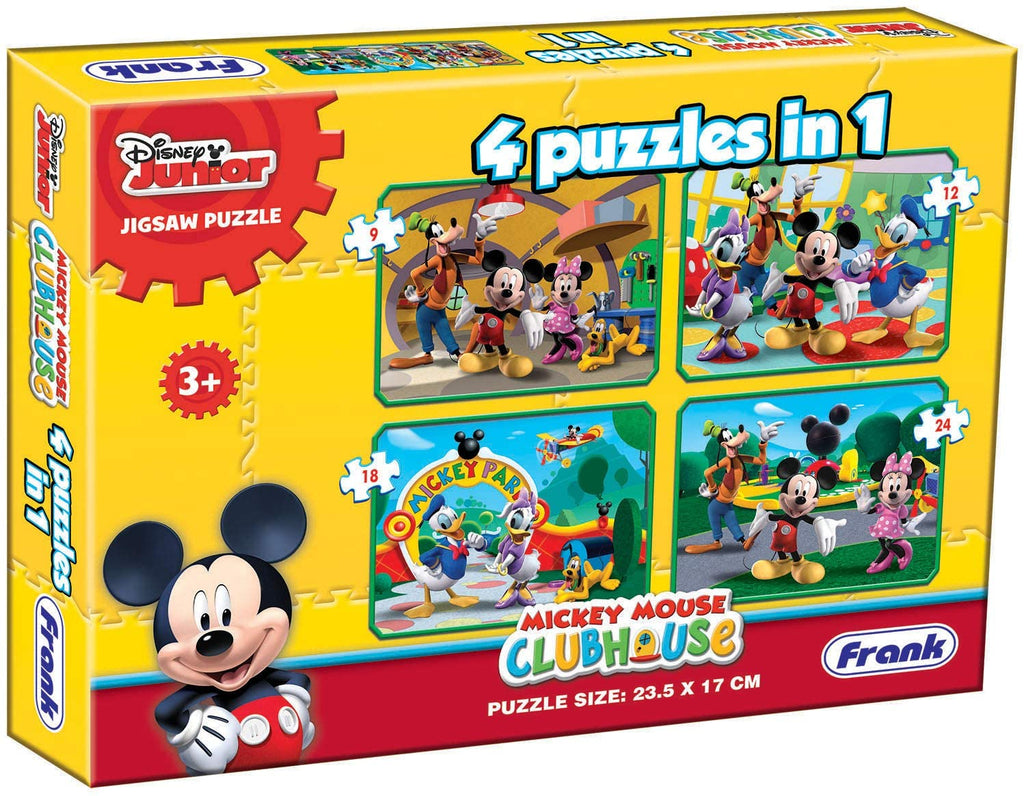 Frank Mickey Mouse 4 Puzzle In 1