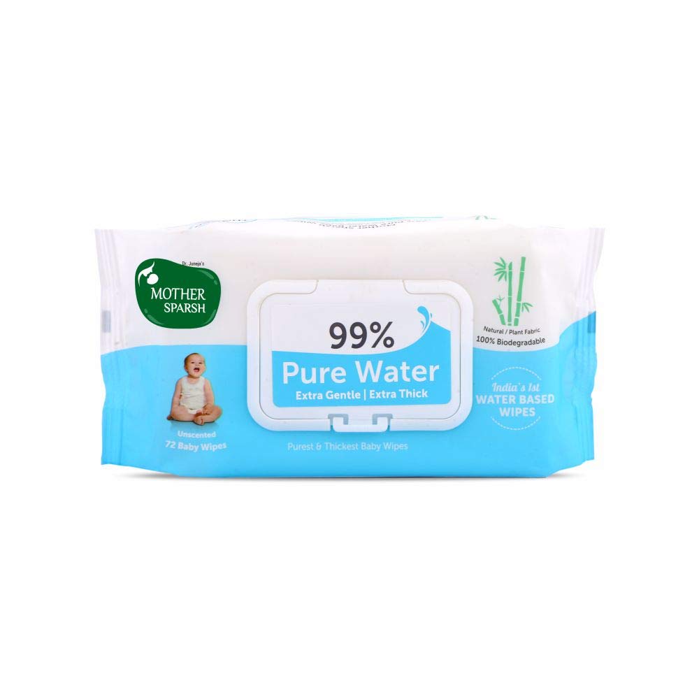 Mother Sparsh 99% Water Wipes 72 Wipes