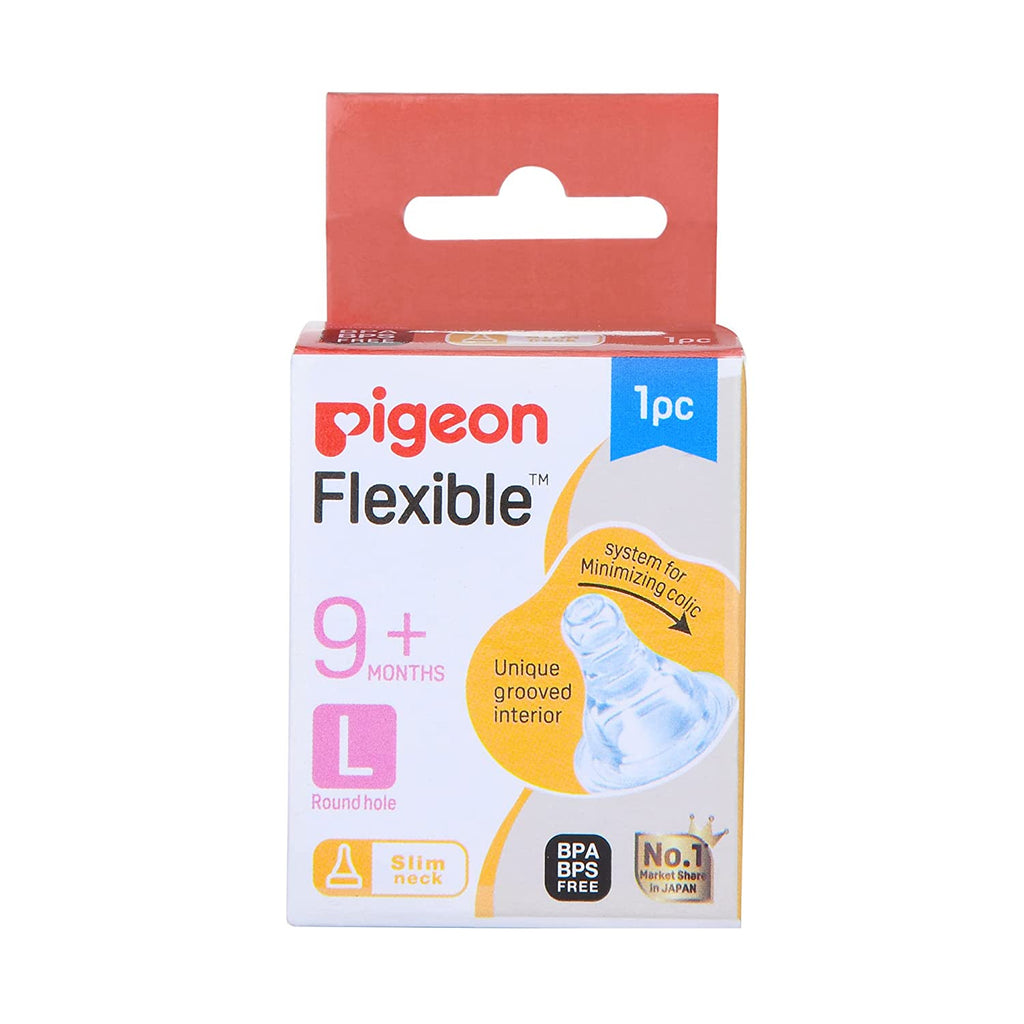 Pigeon Flexible Peristaltic Nipple 9m+ (L)