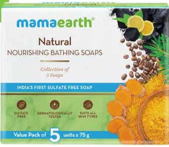 Mamaearth Natural Nourishing Bathing Soaps 5x75g