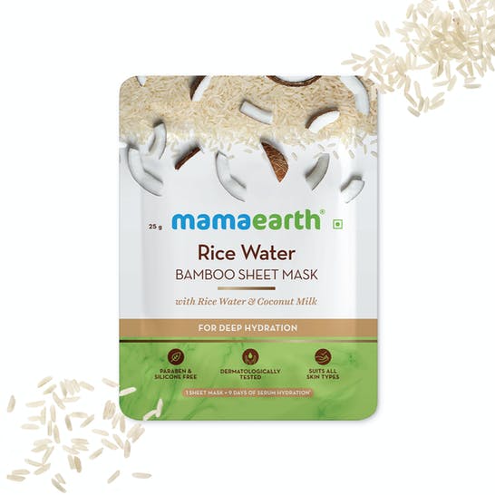 Mamaearth Bamboo Sheet Mask Rice Water ( 25g )