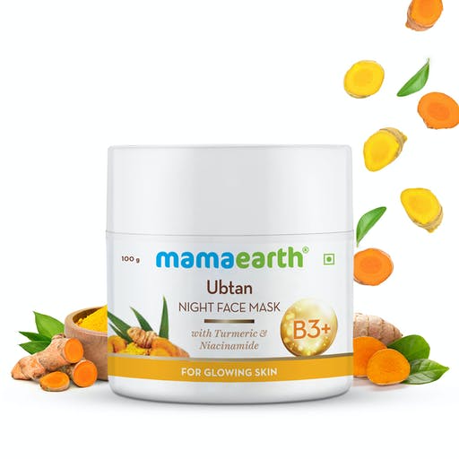 Mamaearth Ubtan  Night Face Mask With Turmeric For Glowing Skin ( 100g )