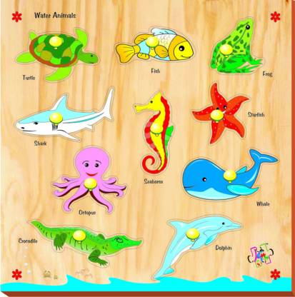 Kinder Creative 10 Water Animals With Knobs 